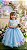 Vestido Princesa Belli Anabel Jardim Encantado Azul Bebe - Imagem 6