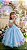 Vestido Princesa Belli Anabel Jardim Encantado Azul Bebe - Imagem 8