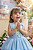 Vestido Princesa Belli Anabel Jardim Encantado Azul Bebe - Imagem 1