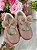 Sapatilha Flor Di MIla Baby Nude - Rose Gliter - Imagem 1