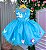 Vestido Princesa Belli Anabel Jardim Encantado Azul Turquesa - Imagem 5