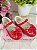 Sapatilha Flor Di MIla Baby Vermelho Lacinho Strass - Imagem 5
