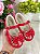 Sapatilha Flor Di MIla Baby Vermelho Lacinho Strass - Imagem 4