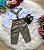 Conjunto Meninos Miss Cherry Leo Suspensorio Verde Militar - Imagem 1