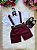Conjunto Miss Cherry Meninos Social Shorts Ravi Marsala - Imagem 5