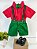 Conjunto Miss Cherry Henry Camisa Vermelha Suspensorio Verde - Imagem 5