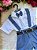 Conjunto Miss Cherry Meninos Social Shorts Ravi Azul - Imagem 1