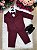 Conjunto Social Miss Cherry Jorge Terno Marsala - Imagem 1