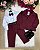 Conjunto Social Miss Cherry Jorge Terno Marsala - Imagem 7