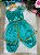 Fantasia Princesa Belli Princesa Jasmine Verde Tiffany - Imagem 8