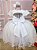 Vestido Menina Bonita Branco Borboletas Peito Tule - Imagem 4