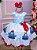 Vestido Tematicos Luxo Galinha Pintadinha Azul e Vermelho - Imagem 1