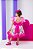 Vestido Temáticos Kids Princesas Disney Rosa - Imagem 5