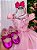 Vestido Vila Lele Longo Jardim Encantado Borboletas Rosa Bebe - Imagem 1