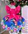 Vestido Temáticos Kids Lilo Stitch Pink - Imagem 1
