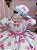 Vestido Miss Cherry Chapeu Azul Bebe Flores e Borboletas - Imagem 5