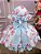 Vestido Miss Cherry Chapeu Azul Bebe Flores e Borboletas - Imagem 4