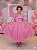 Vestido Banana Club Longo Doce Elegancia Rosa Chiclete - Imagem 4