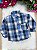 Camisa Flanelada Xadrez Junina James Azul - Imagem 5