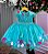 Vestido Princesa Belli Bia Jardim Encantado Verde Tiffany - Imagem 1