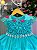 Vestido Princesa Belli Bia Jardim Encantado Verde Tiffany - Imagem 3
