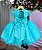 Vestido Princesa Belli Bia Jardim Encantado Verde Tiffany - Imagem 4