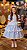 Vestido Junino Mimadine Luxo Stefanny Azul Bebe - Imagem 3