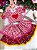 Conjunto Junino Banana Club Luxo Luana Vermelho - Imagem 1