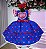 Vestido Mini Miss Junino Sertão Amor Caipira Azul Royal - Imagem 5