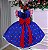 Vestido Mini Miss Junino Sertão Amor Caipira Azul Royal - Imagem 6