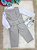 Conjunto Miss Cherry Social Leonardo Colete Cinza Claro - Imagem 1