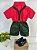 Conjunto Miss Cherry Henry Vermelho Suspensorio Verde Militar - Imagem 3