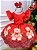 Vestido Banana Club Vermelho Ursinho Flores Natal - Imagem 2