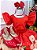 Vestido Banana Club Vermelho Ursinho Flores Natal - Imagem 1