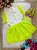 Vestido Blogueirinha Babado Rebeca Verde Neon - Imagem 1