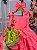 Vestido Blogueirinha Rosa Neon Cerejinha - Imagem 1