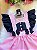 Romper/Vestido Princesa Belli Mundo Bita Rosa e Preto - Imagem 2