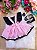 Romper/Vestido Princesa Belli Mundo Bita Rosa e Preto - Imagem 4