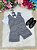 Conjunto Social Miss Cherry Leandro Colete Cinza Grafite - Imagem 3