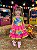 Vestido Junino Banana Club Luxo Encanto da Roça Rosa Neon - Imagem 1