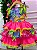 Vestido Junino Banana Club Luxo Encanto da Roça Rosa Neon - Imagem 5