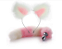 Kit Plug Anal Rabo de Raposa c/ tiara branco com lilas - Imagem 1