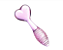 PLUG DE VIDRO FORMATO DE CORAÇÃO ROSa - Imagem 1
