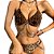 Conjunto Lingerie com Estampa de Onça e Correntes - Imagem 1