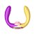 Vibrador Duplo para Lésbicas com Sugador e Movimento de Vem - Imagem 1