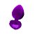 Plug de Silicone em Formato de Coração - Roxo - M - Imagem 1