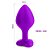 Plug de Silicone em Formato de Coração - Roxo - M - Imagem 2