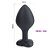 Plug de Silicone em Formato de Coração - Preto - P - Imagem 2