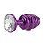 Plug Anal de Metal Roxo em Espiral - Tamanho P - Imagem 5