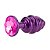Plug Anal de Metal Roxo em Espiral - Tamanho P - Imagem 3